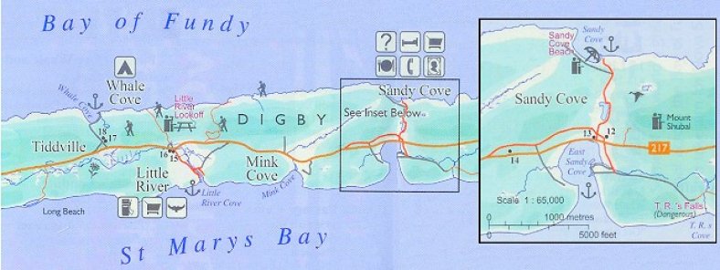 Digby Neck from Sandy Cove to Tiddville